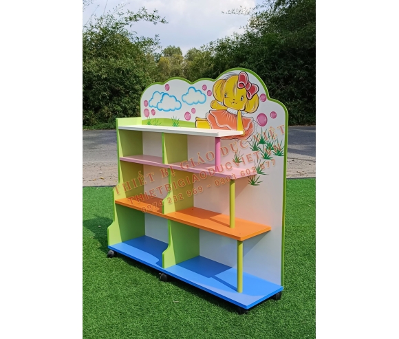 Tủ kệ gỗ mầm non - 80