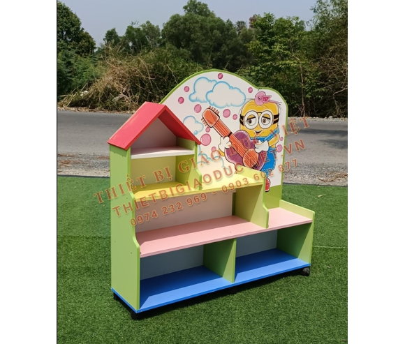 Tủ kệ gỗ mầm non - 35