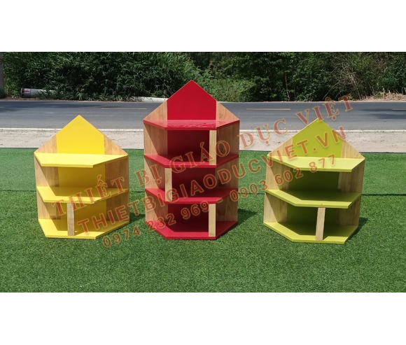 Tủ kệ gỗ mầm non - 37