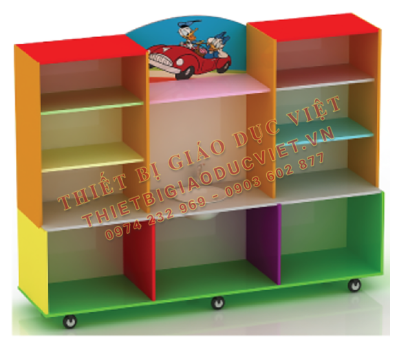 Tủ kệ gỗ mầm non - 48