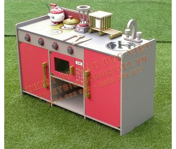 Tủ kệ gỗ mầm non - 54