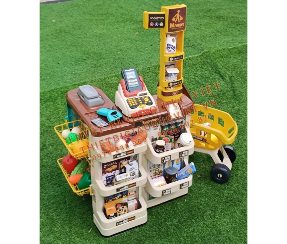 Tủ kệ gỗ mầm non - 59