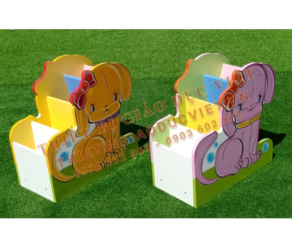 Tủ kệ gỗ mầm non - 77